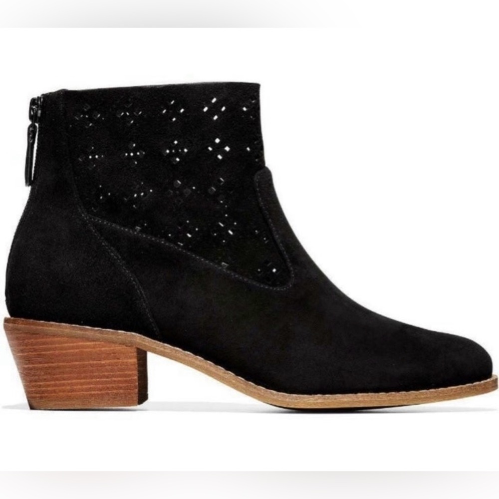 Cole Haan Val Perforated Suede Ankle Boots